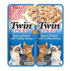 Churu Cat Twin Atún y Pollo en caldo de Vieira - 12 x 80 gr (Envío 3 - 5 días)