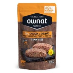 Ownat Wetline Cat Pollo & Gambas (Sobres) 12 x 85 gr