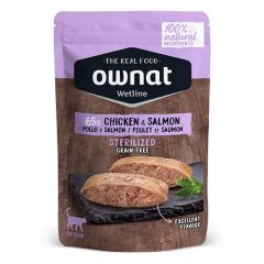 Ownat Wetline Cat Sterilized Pollo & Salmón (Sobres) 12 x 85 gr