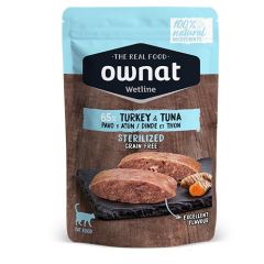 Ownat Wetline Cat Sterilized Pavo & Atún (Sobres) 12 x 85 gr