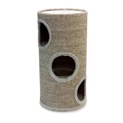 Rascador Beige Con Agujeros 36X36X70Cm Arquivet