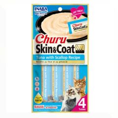 Churu Cat Skin & Coat Atún con Vieira