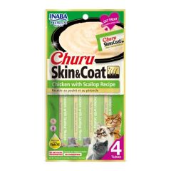 Churu Cat Skin & Coat Pollo con Vieira