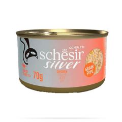 Schesir Gato Silver Filetes de Pollo (Latas)