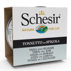 Schesir Gato Atún con Lubina en Gelatina (Sobres) 85 gr x 14