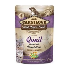 Carnilove Cat Sterilised Codorniz (Sobres) - 24 x 85 gr