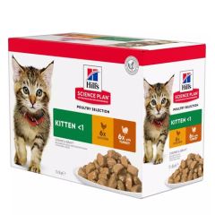 Hill's Feline Kitten Pollo y Pavo Multipack (Sobres)