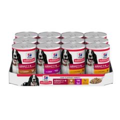 Hill's Canine Adult Multipack Pollo, Pavo y Ternera (Latas) - 12 x 370 gr