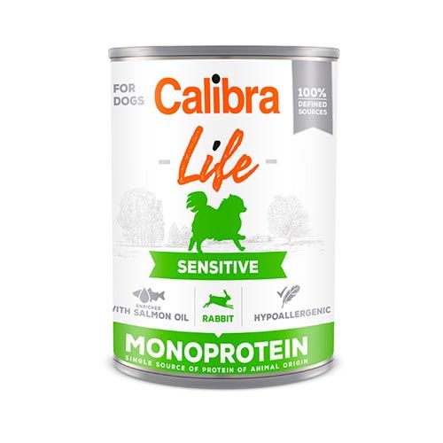 Calibra Dog Life Sensitive Conejo (Latas) 6 x 400 gr