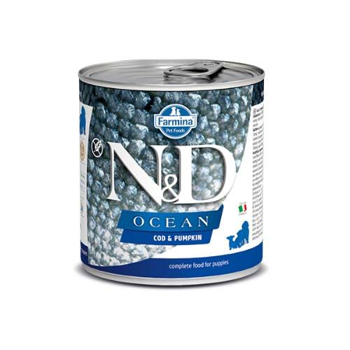 Farmina N&D Ocean Puppy Bacalao & Calabaza & Camarón(Latas) 285 gr x 6