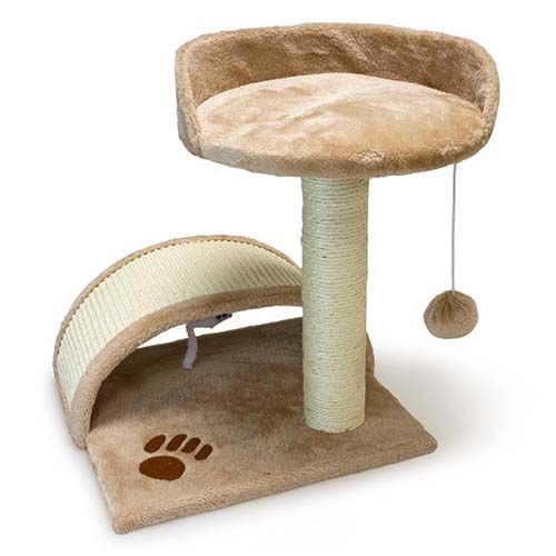 Rascador Con Poste Y Arco 50Cm. Beige Arquivet