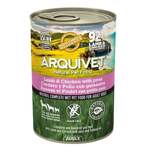 Arquivet Wet Dog Food Adult Cordero y Pollo (Latas)