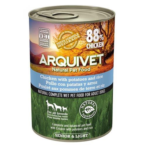 Arquivet Wet Dog Food Senior & Light Pollo (Latas)