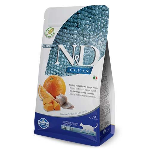 Farmina N&D Grain Free Ocean Arenque & Calabaza Gato