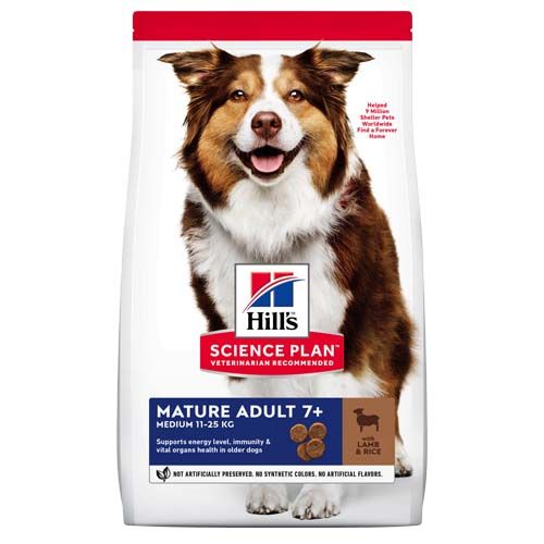 Hill's Science Plan Mature Adult 7+ Medium Cordero & Arroz