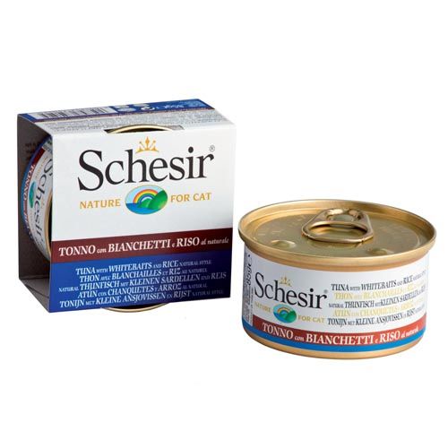 Schesir Gato Atún y Anchovetas Pequeñas al Natural(Latas)