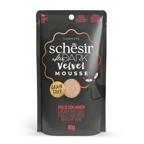 Schesir Gato After Dark Velvet Mousse Pollo con Ternera (Sobres)