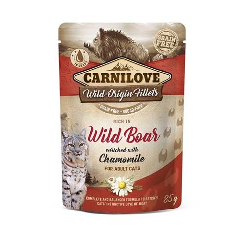 Carnilove Cat Jabalí (Sobres) - 24 x 85 gr