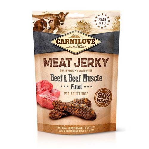 Carnilove Jerky Snacks Filetes Ternera & Res - 12 x 100 gr