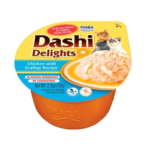 Churu Cat Dashi Delight Pollo con Vieira - 6 x 70 gr (Envío 3 - 5 días)